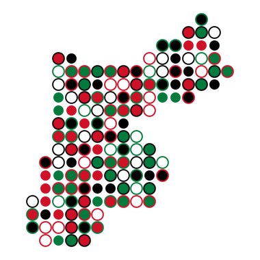 Jordan Silueti Resimli Desenli Harita Çizimi