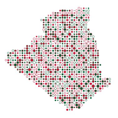 Cezayir Silueti Pikselli desen haritası çizimi
