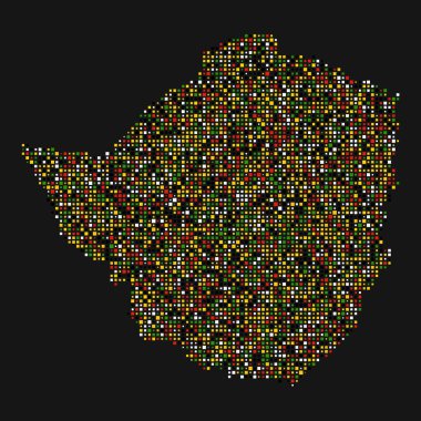 Zimbabwe Silueti Pikselli desen çizimi
