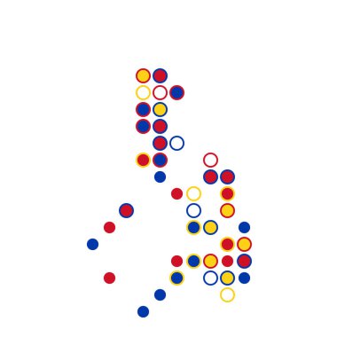 Filipinler Silüeti Pikselleştirilmiş desen haritası çizimi