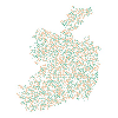İrlanda Silüeti Resmedilmiş Desen Çizimi