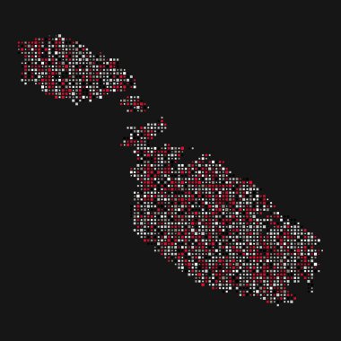 Malta Silueti Pikselli desen çizimi