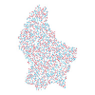 Lüksemburg Silüeti Resmedilmiş Desen Çizimi