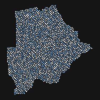 Botswana Silueti Pikselli desen çizimi