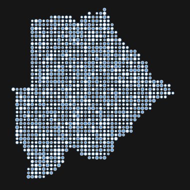 Botswana Silueti Pikselli desen haritası çizimi