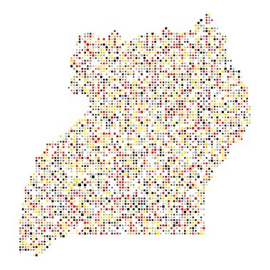 Uganda Silueti Resmedilmiş Desen Çizimi