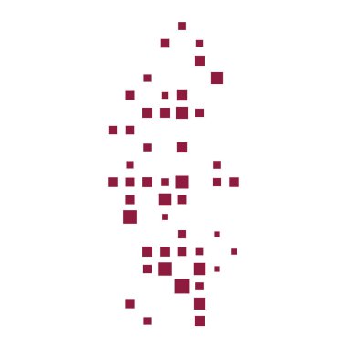 Katar Silueti Pikselli desen çizimi