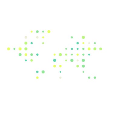 Dünya 2 Silueti Pikselli desen haritası çizimi