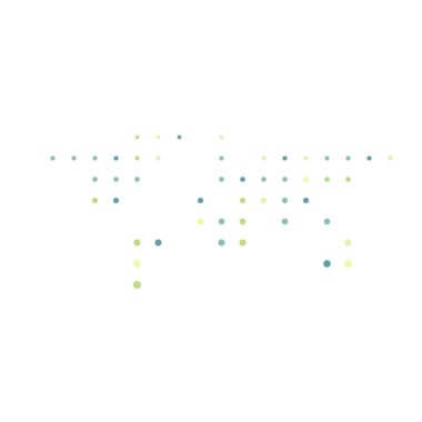 Dünya 1 Silüeti Resmedilmiş Desen Haritası Çizimi