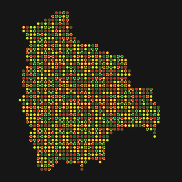 stock vector Bolivia Silhouette Pixelated pattern map illustration