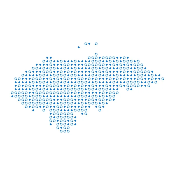 Honduras Silhouette Pixelated Passel Map — стоковий вектор