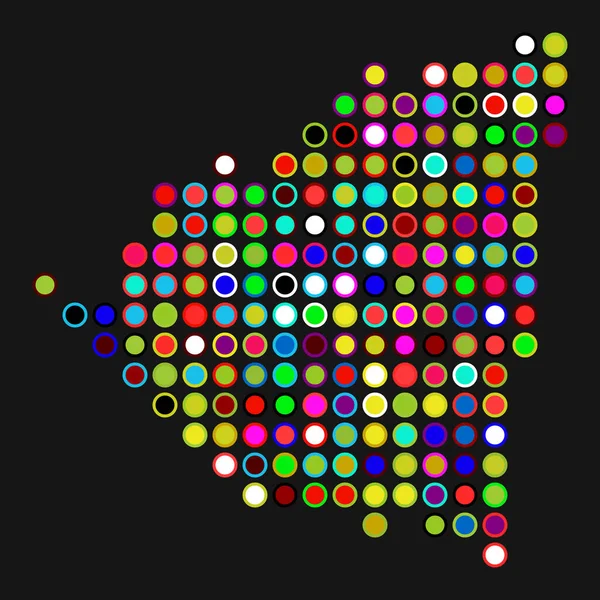 Nicaragua Silhouet Pixelated Patroon Kaart Illustratie — Stockvector