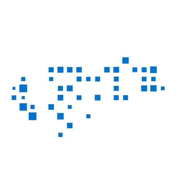 Honduras Silhouette Pixelated Mönster Illustration — Stock vektor