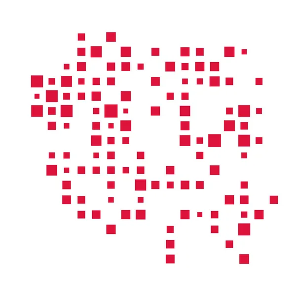 Polen Silhuett Pixelated Mönster Illustration — Stock vektor