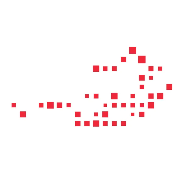Austria Silhouette Ilustración Patrones Pixelados — Vector de stock