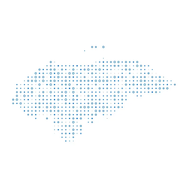 Honduras Silhouette Pixelated Passel Map — стоковий вектор