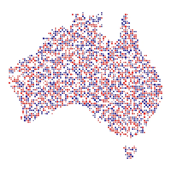 Australia Silueta Pixelado Patrón Ilustración — Archivo Imágenes Vectoriales
