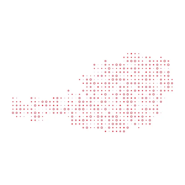 Austria Silhouette Pixelated Passel Map — стоковий вектор