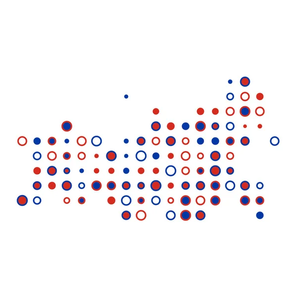Rusia Silhouette Pixelated Patrón Mapa Ilustración — Vector de stock