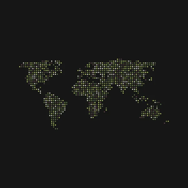 World Silhouette Pixelated Mapa Patrón Ilustración — Archivo Imágenes Vectoriales