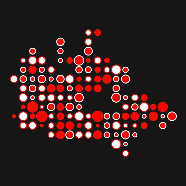 Kanada Silhouette Pixelated Minta Térkép Illusztráció — Stock Vector