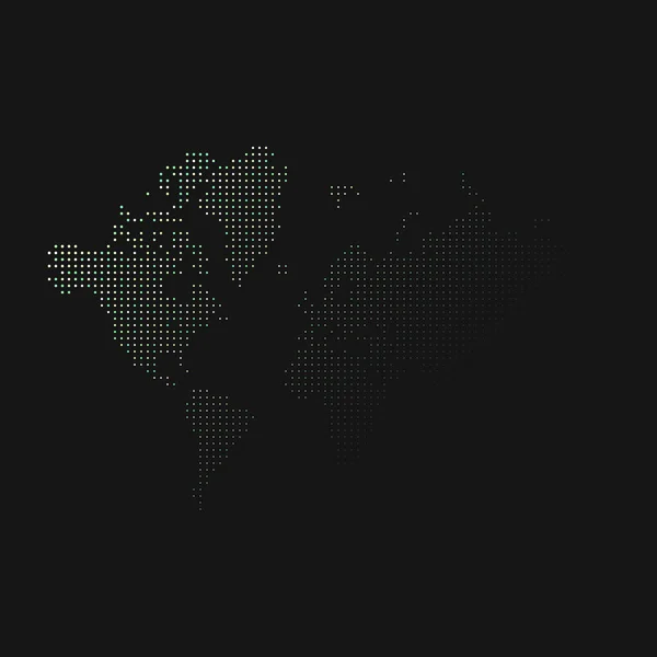 Verden Silhouette Pixelated Mønster Kort Illustration – Stock-vektor
