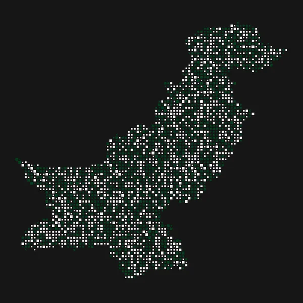 Pakistan Silhouette Illustration Motif Pixellisé — Image vectorielle