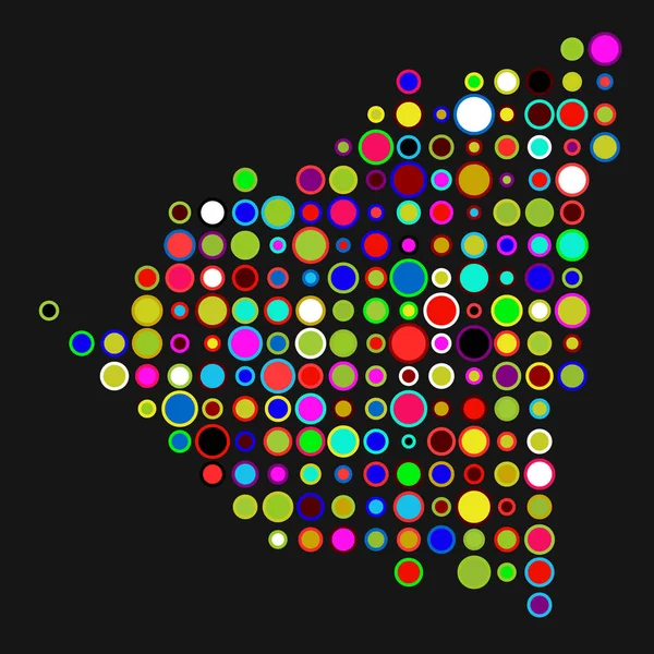 Nicaragua Silhouet Pixelated Patroon Kaart Illustratie — Stockvector