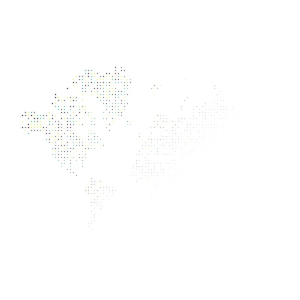 Svět Silueta Pixelated Pattern Map Illustration — Stockový vektor