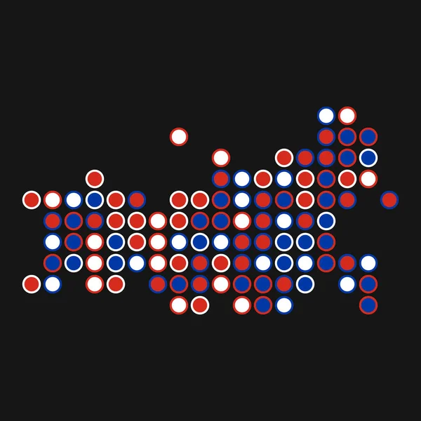 Ρωσία Silhouette Pixelated Μοτίβο Χάρτη Εικονογράφηση — Διανυσματικό Αρχείο