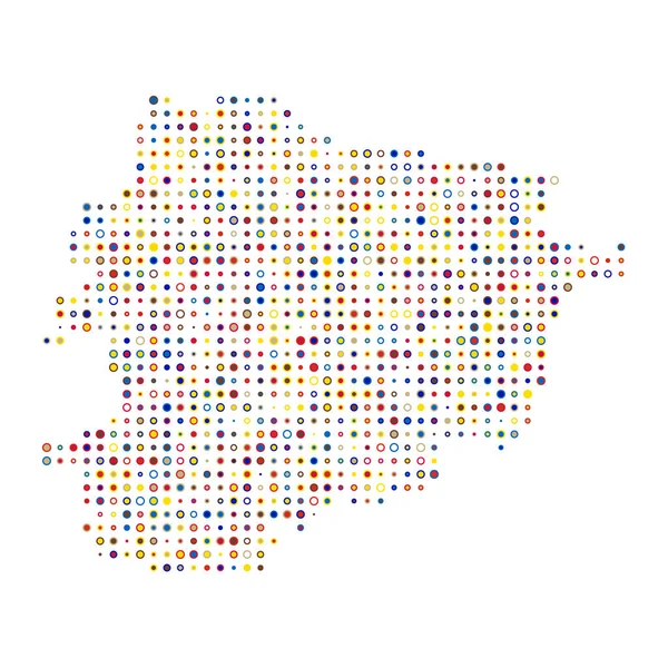 Andorra Silueta Pixelated Pattern Map Illustration — Stockový vektor