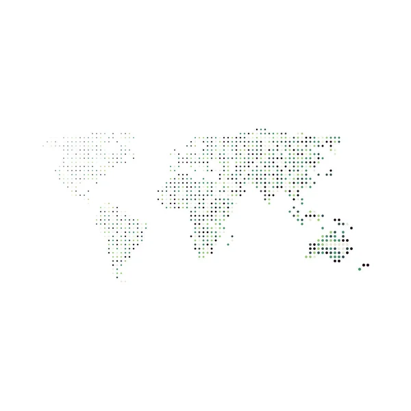 Світ Силует Піксельований Візерунок Карта Ілюстрація — стоковий вектор