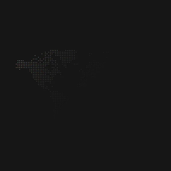Κόσμος Σιλουέτα Pixelated Μοτίβο Χάρτη Εικονογράφηση — Διανυσματικό Αρχείο