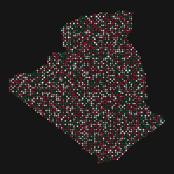 Algeriet Silhouette Pixelated Mønster Illustration – Stock-vektor