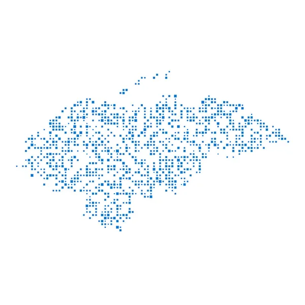 Honduras Silhouet Pixelvormige Patroon Illustratie — Stockvector