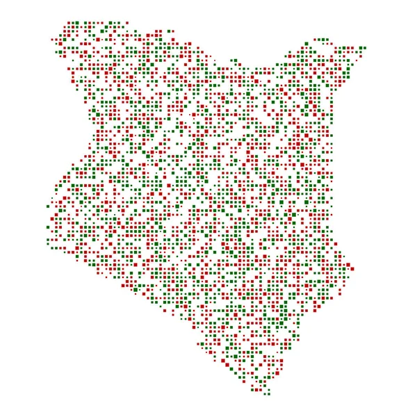 Kenia Silueta Pixelated Patrón Ilustración — Archivo Imágenes Vectoriales