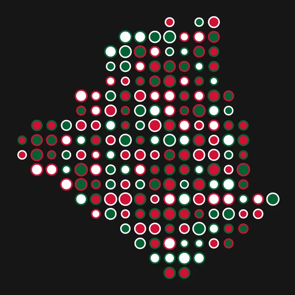 アルジェリアシルエットピクセル化パターン地図イラスト — ストックベクタ