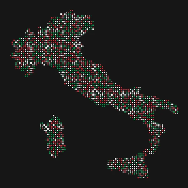 Włochy Sylwetka Pixelated Wzór Ilustracja — Wektor stockowy