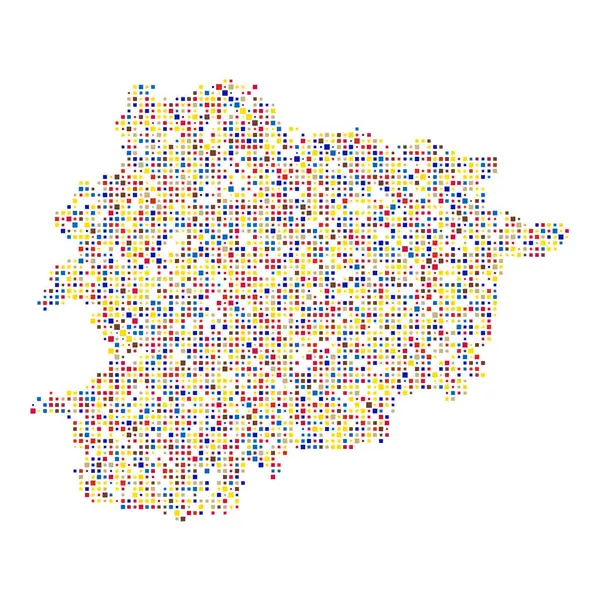 Andorra Silhuett Pixelated Mönster Illustration — Stock vektor