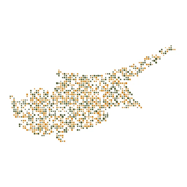 Chipre Silhouette Pixelated Ilustração Padrão —  Vetores de Stock