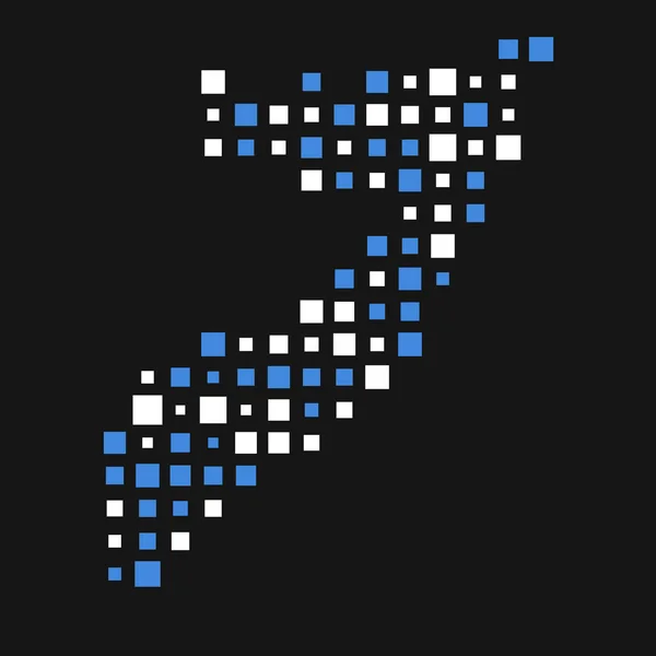Somálsko Silueta Pixelated Pattern Illustration — Stockový vektor