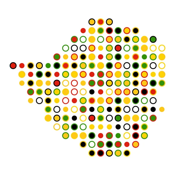 Zimbabwe Silueti Pikselli desen haritası çizimi