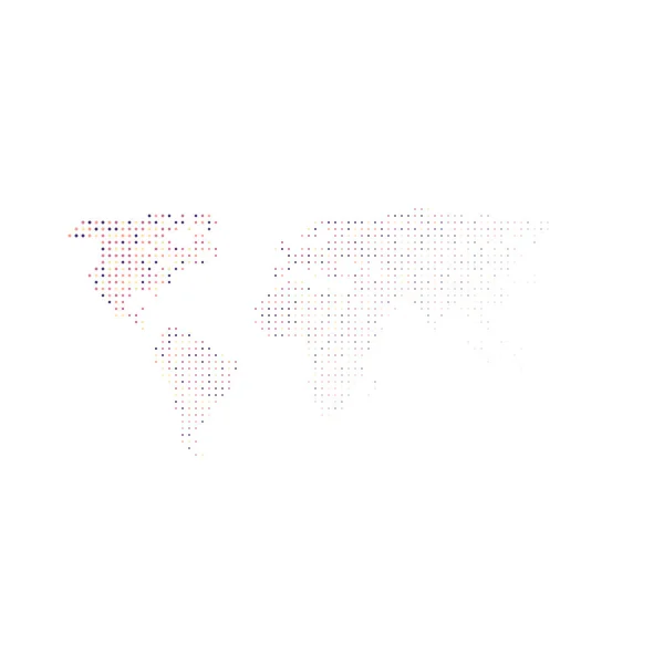Svět Silueta Pixelated Pattern Map Illustration — Stockový vektor