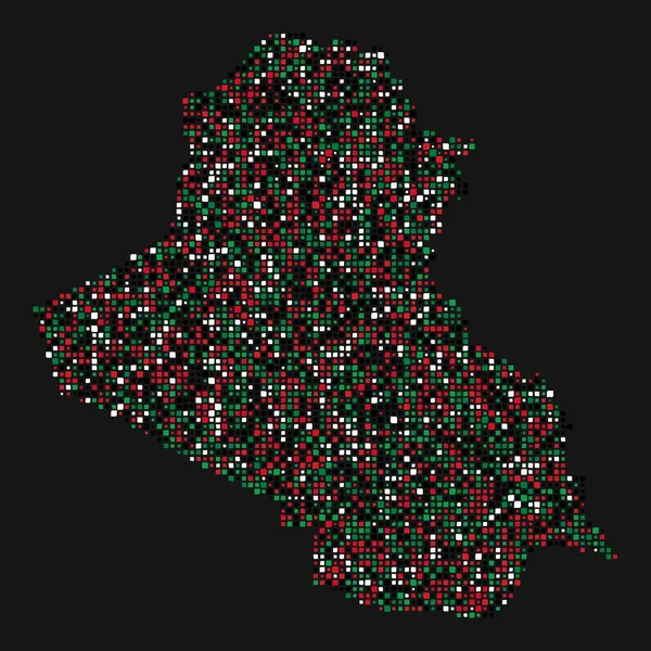 Irácká Silueta Pixelated Pattern Illustration — Stockový vektor