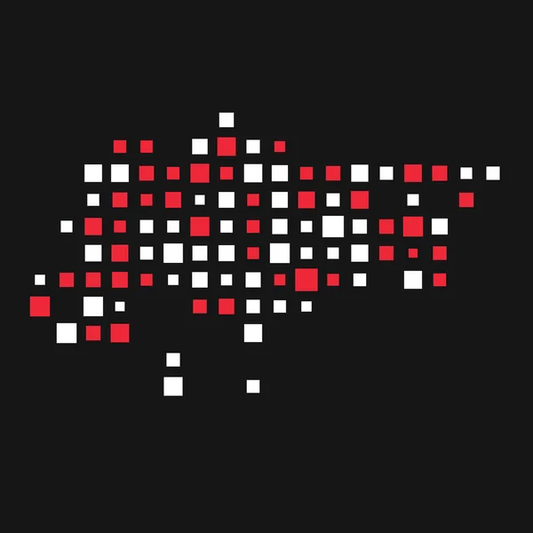 Singapore Silhouet Pixelvormige Patroon Illustratie — Stockvector