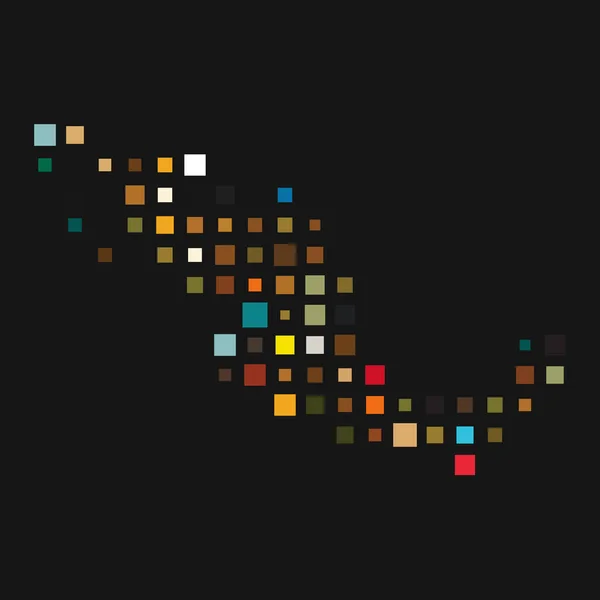 Mexique Silhouette Illustration Motif Pixellisé — Image vectorielle