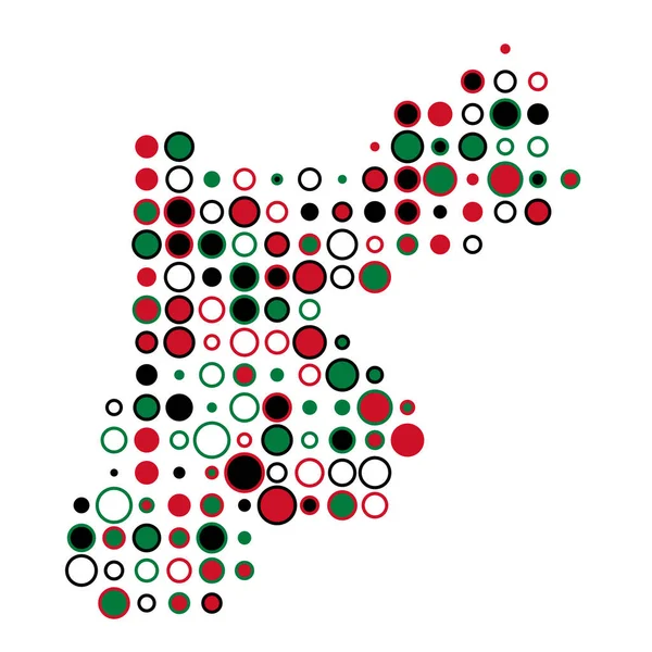 Jordan Silhouet Pixelvormige Patroon Kaart Illustratie — Stockvector