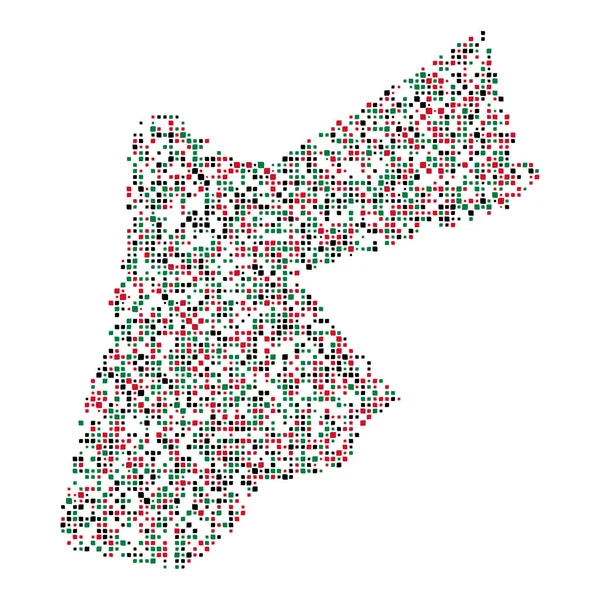 Jordan Silhouette Pixelated Pattern Illustration — Stock Vector