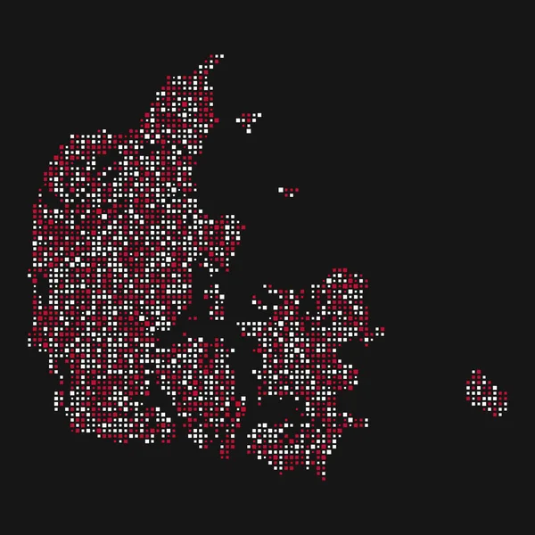 Denmark Silhouette Pixelated Pattern Illustration — Stock Vector