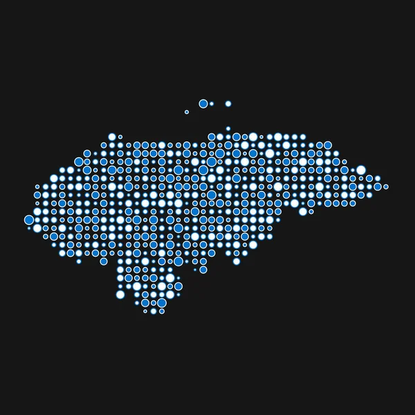 Honduras Silhouette Ilustración Mapa Patrón Pixelado — Archivo Imágenes Vectoriales